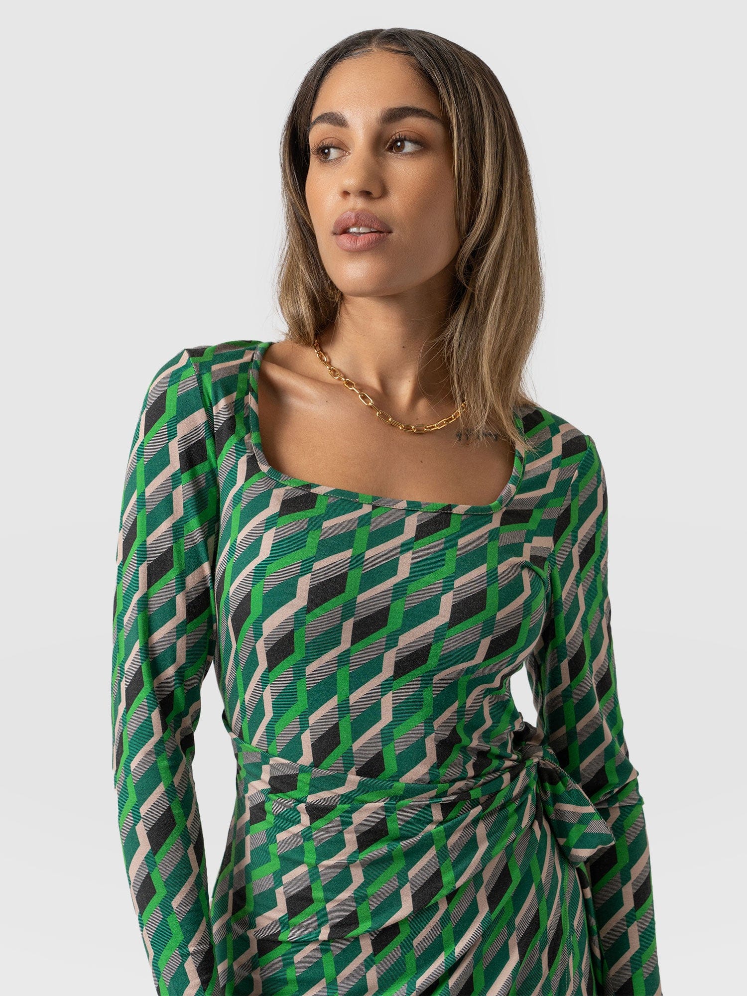 Amelia Wrap Dress Jardin Geo - Women's Dresses | Saint + Sofia® EU